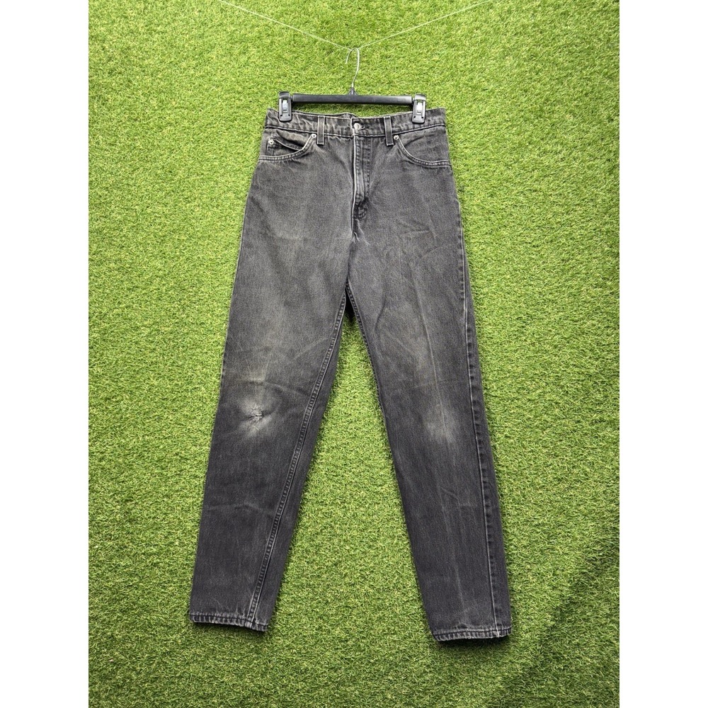 Vintage Levis 550 Jeans Mens 30X32 Orange Tab Black Denim Slim Fit 90s Casual